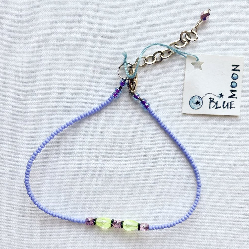 Handmade beaded anklet